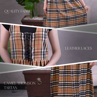 Women's Scottish Highland Dress - Long Tartan Dress | Camel Thomson