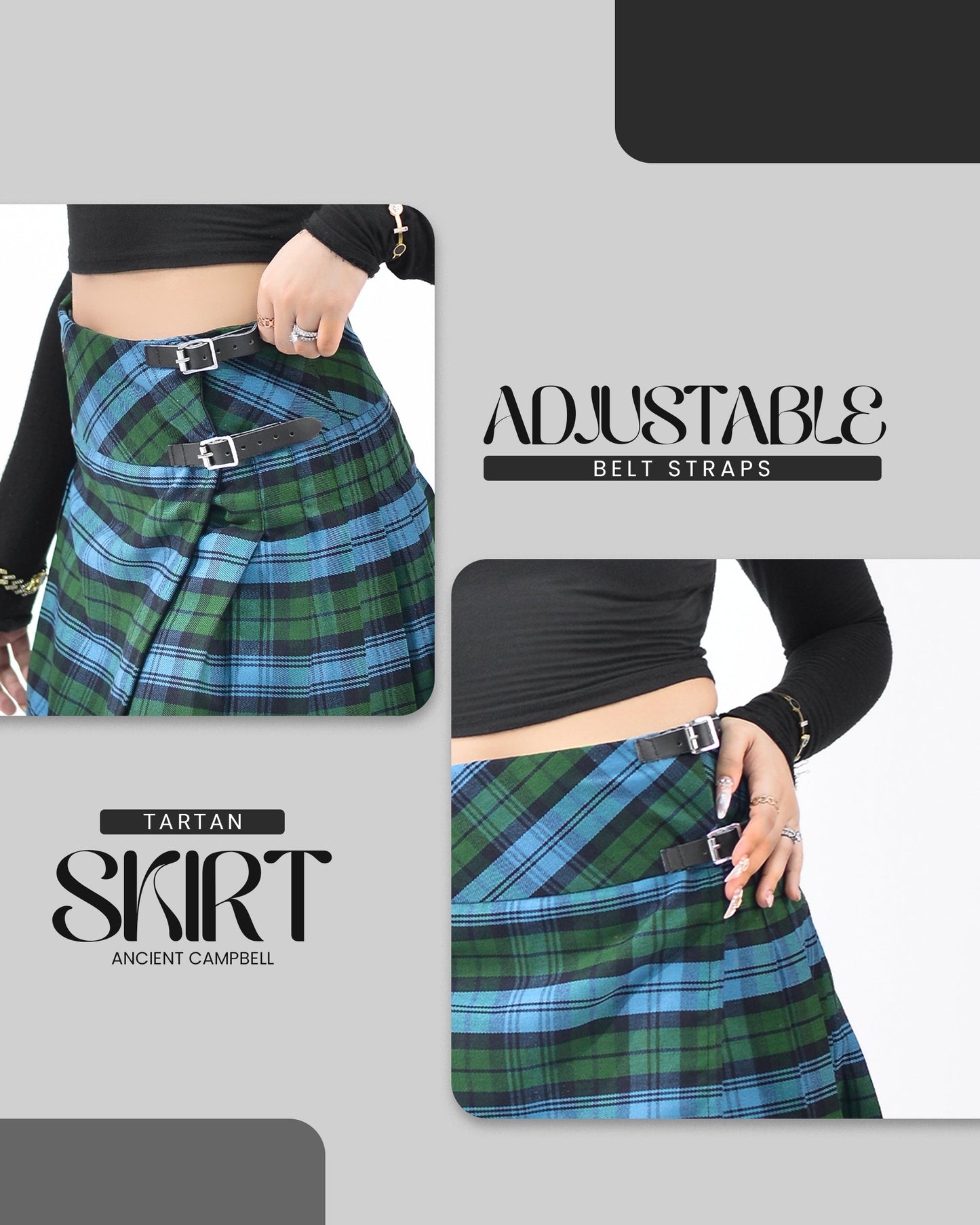 Women's Tartan Billie Skirt | Ancient Campbell