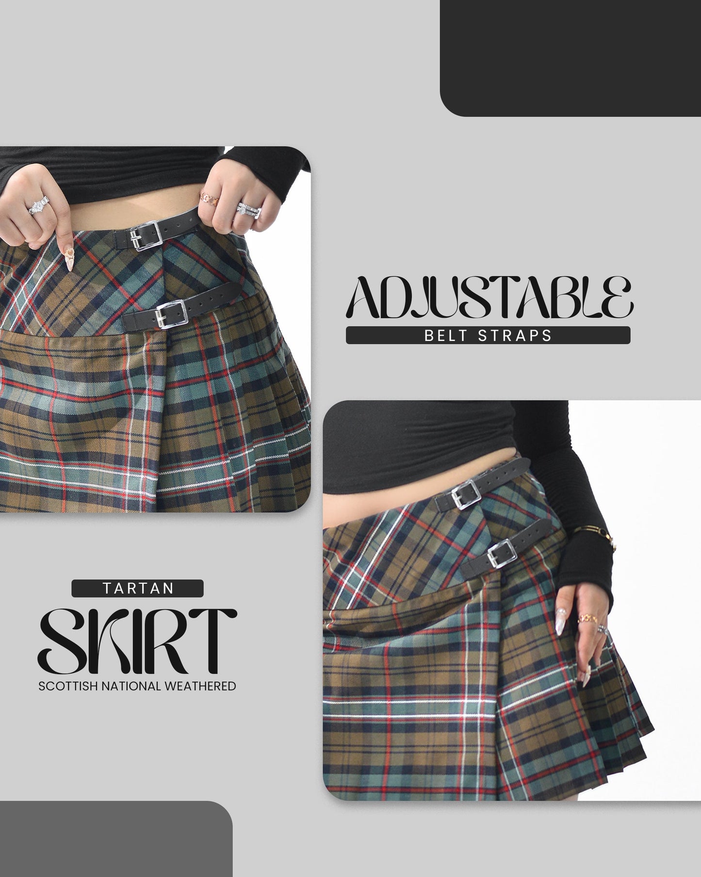 Women's Tartan Billie Skirt | Scottish Heritage Weathered