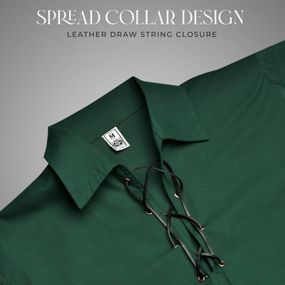 Highland Green Kilt Shirt, made from high-quality fabric, ideal for formal and casual Scottish attire.
