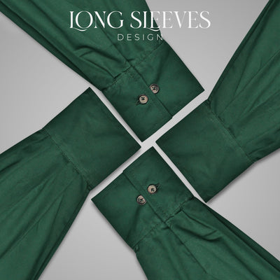 Highland Green Kilt Shirt, made from high-quality fabric, ideal for formal and casual Scottish attire.