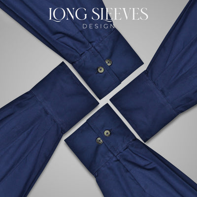 Highland Blue Kilt Shirt, made from high-quality fabric, ideal for formal and casual Scottish attire.