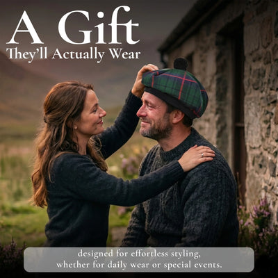 Tam O'Shanter Hat with Pompom | Davidson Tartan