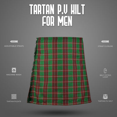 Kilt for Men I Welsh National Tartan Kilt Polyviscose 8 Yard Traditional Men Kilt