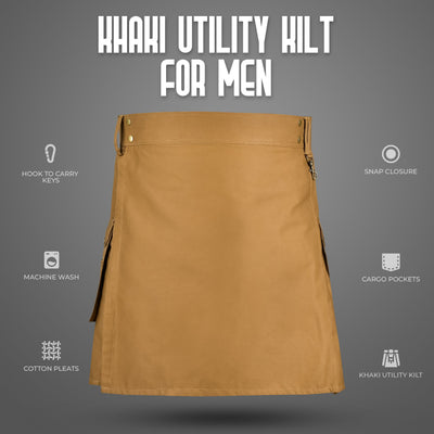 Phantom Modern Utility Kilt | Khaki