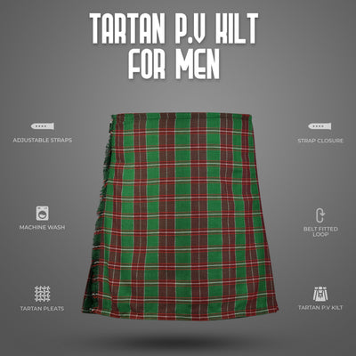 Kilt for Men I Welsh National Tartan Kilt Polyviscose 8 Yard Traditional Men Kilt | Big & Tall