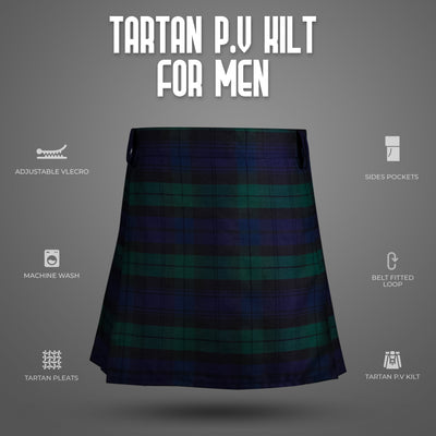 Sports kilt For Men - Athletic Kilt P.V. 8 Yard | Velcro Closing | Big & Tall