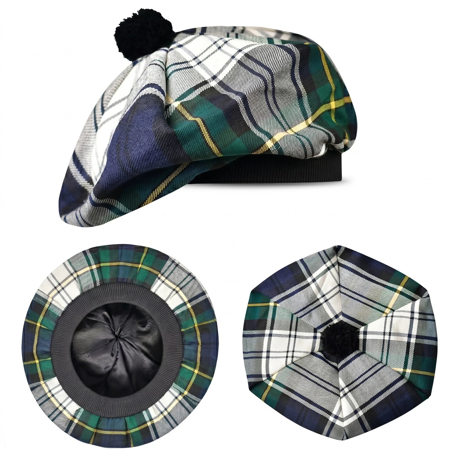 Tam O'Shanter Hat with Pompom | Dress Gordon Tartan