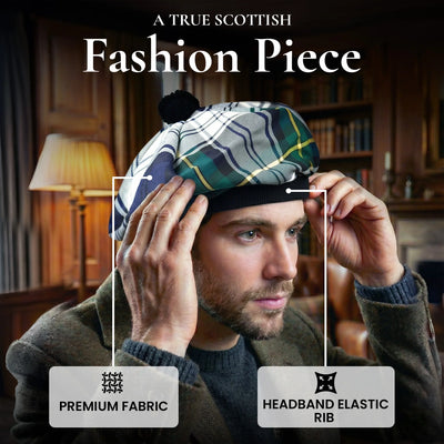 Tam O'Shanter Hat with Pompom | Dress Gordon Tartan