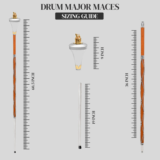 American Maces, Drum Major Maces (Flat Head)