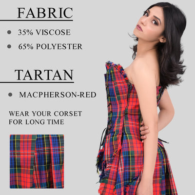 Bella Tartan Corset (Macpherson Red)