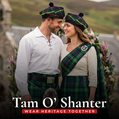 Tam O'Shanter Hat with Pompom | Farquharson Tartan