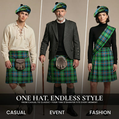 Tam O'Shanter Hat with Pompom | Ferguson Tartan