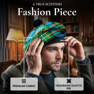 Tam O'Shanter Hat with Pompom | Ferguson Tartan