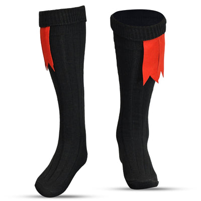 Comfortable Wool Blend Black Kilt Hose | High-Quality Kilt Socks