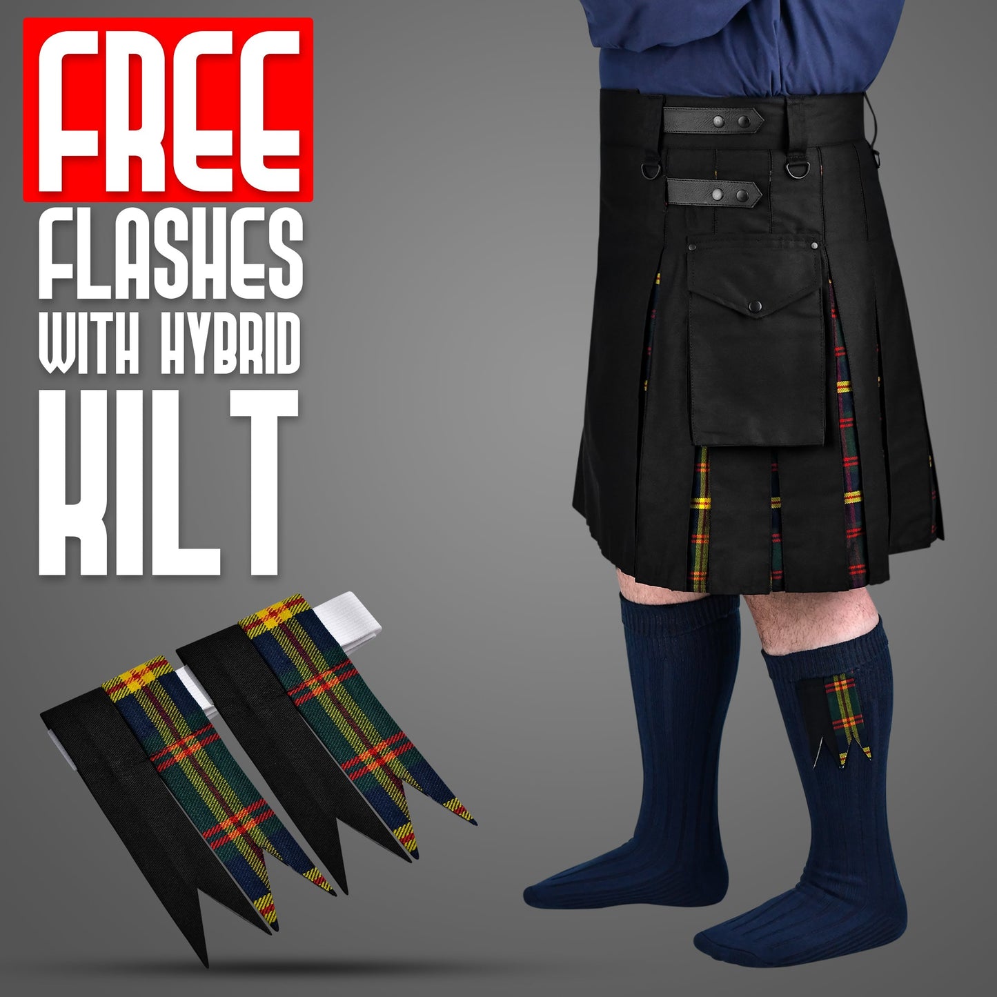 US Marine Corps - Leathernecks Hybrid Utility Kilt for Men  - Traditional Style with Modern Functionality | Big & Tall