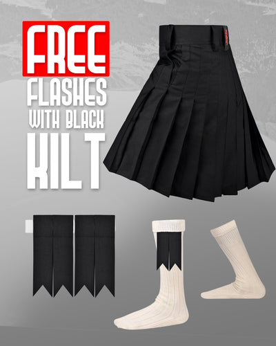 CoreStone Athletic Kilt - Black | Sports kilt For Men
