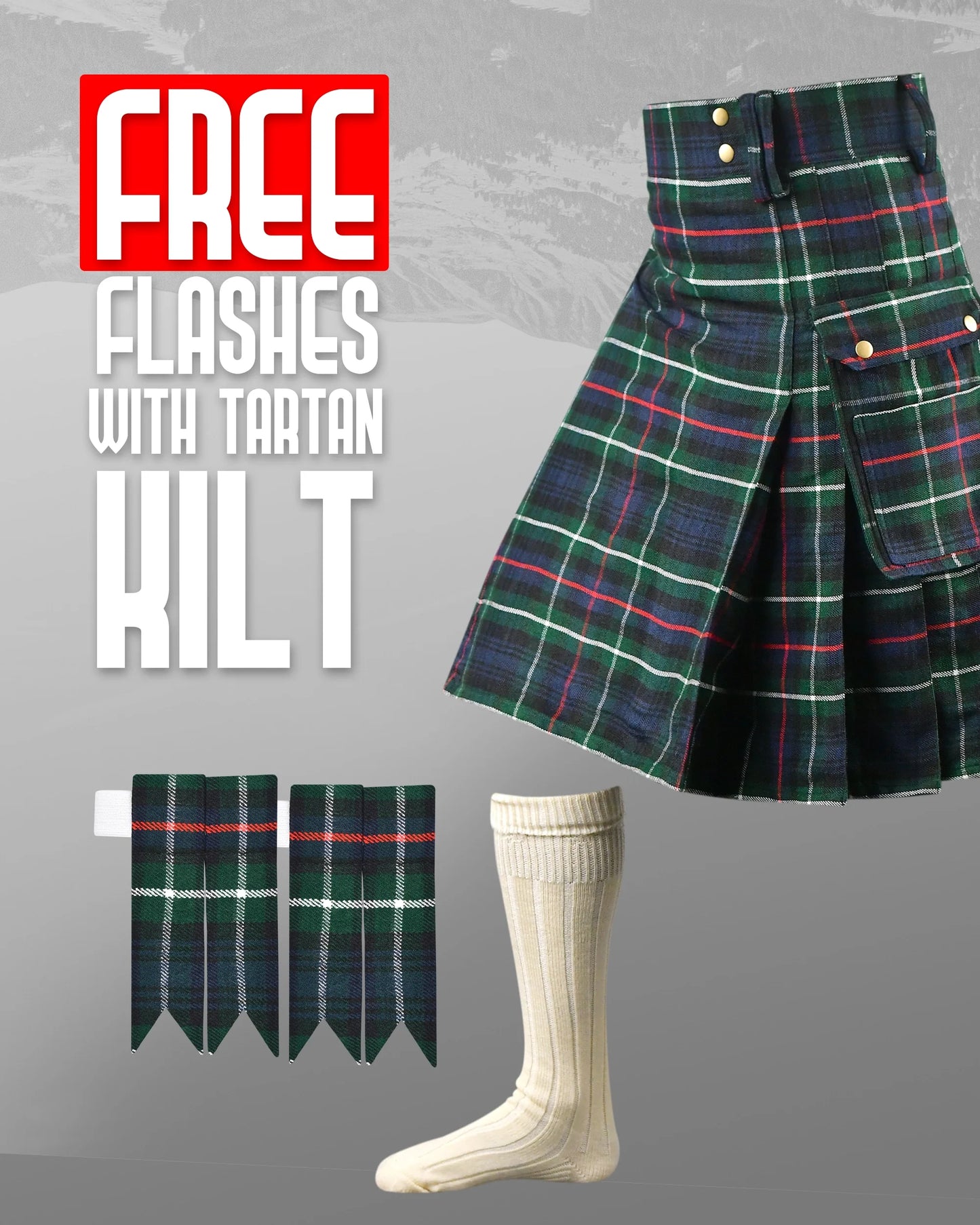 Valor Acrylic Utility Kilt | 16oz Mackenzie Tartan KIlt