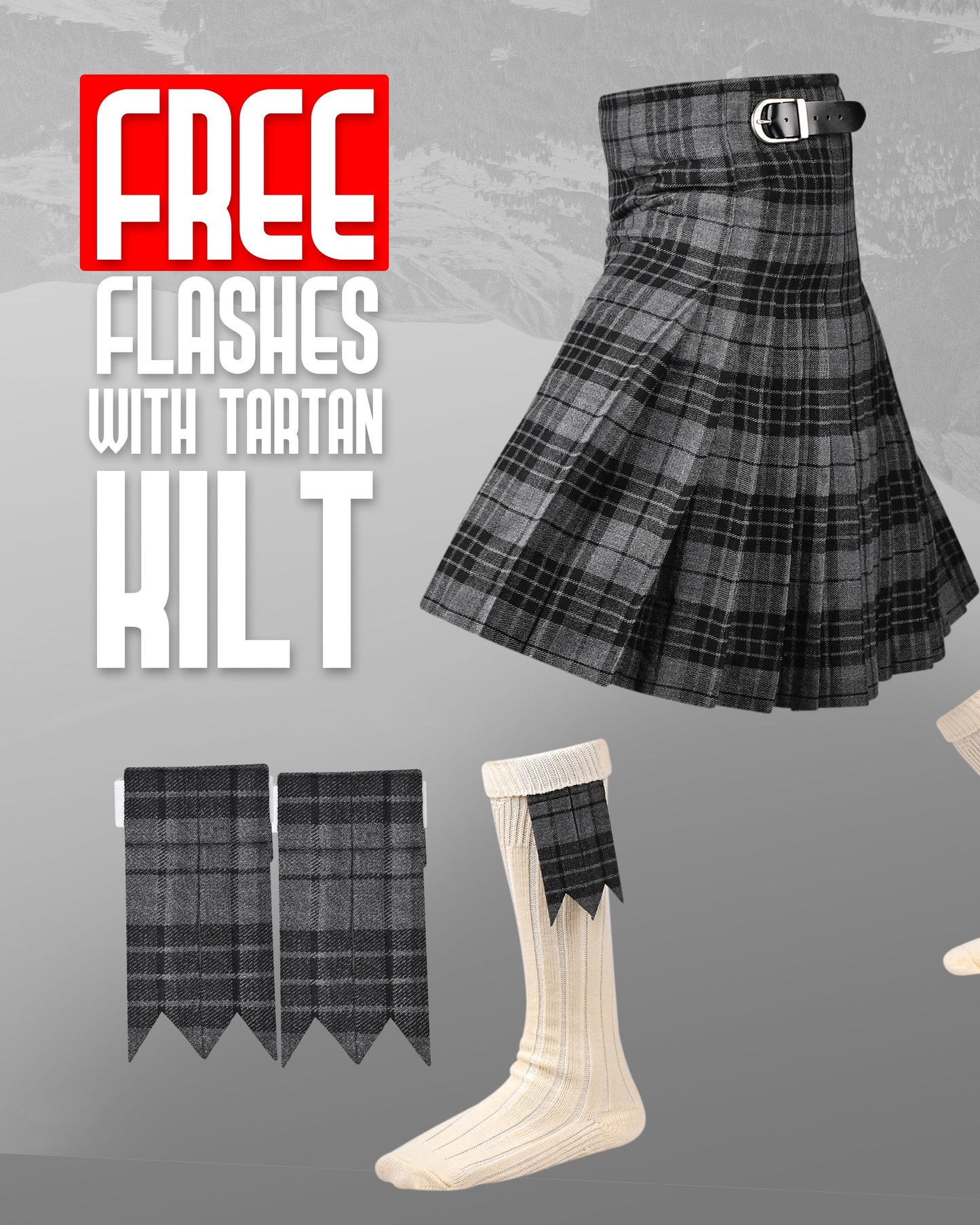 Acrylic Kilt | 16oz Gray Watch Tartan Kilt