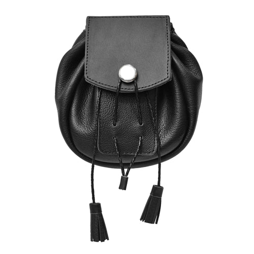 Rob Roy Leather Sporran | Black