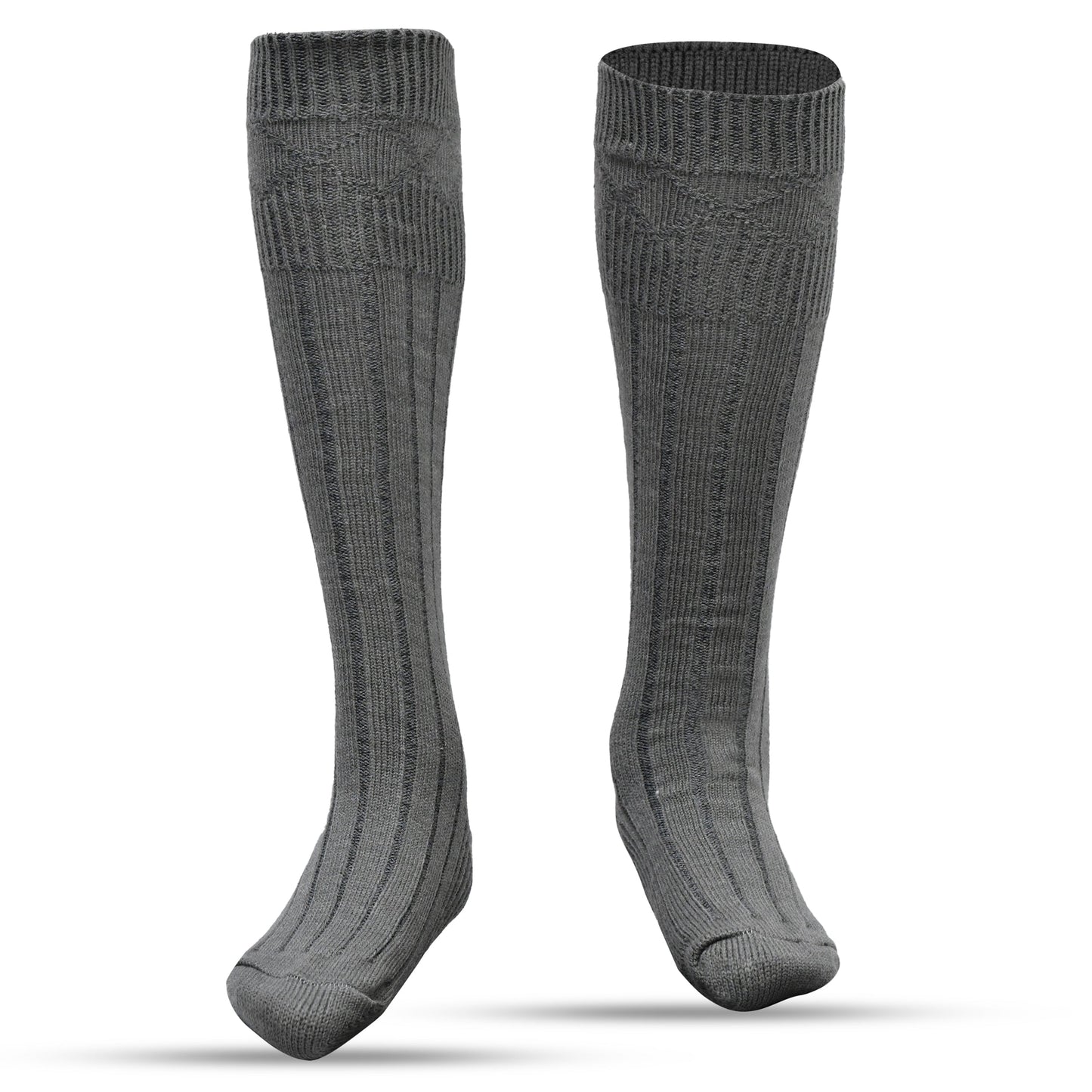 Comfortable Wool Blend Grey Kilt Hose | High-Quality Kilt Socks