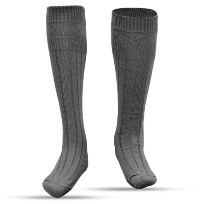 Comfortable Wool Blend Grey Kilt Hose | High-Quality Kilt Socks