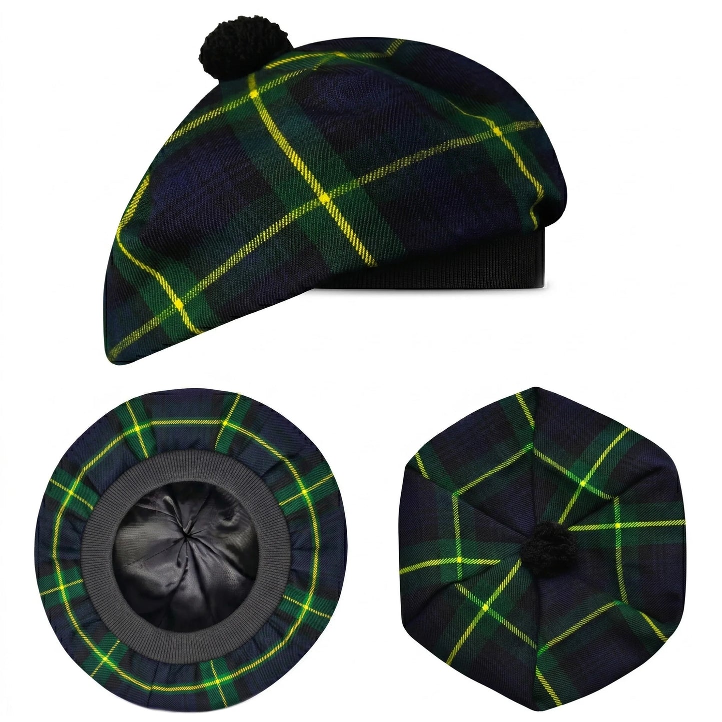 Tam O'Shanter Hat with Pompom | Gordon Tartan
