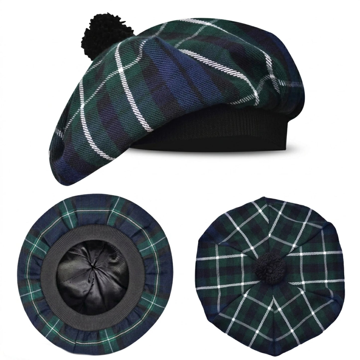 Tam O'Shanter Hat with Pompom | Graham Modern Tartan