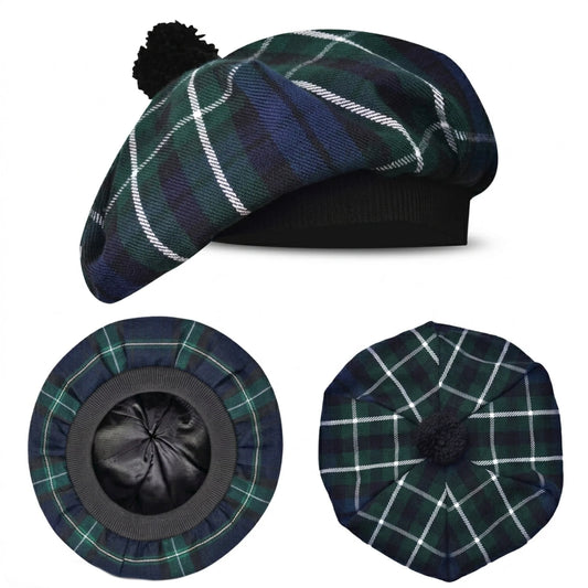 Tam O'Shanter Hat with Pompom | Graham Modern Tartan