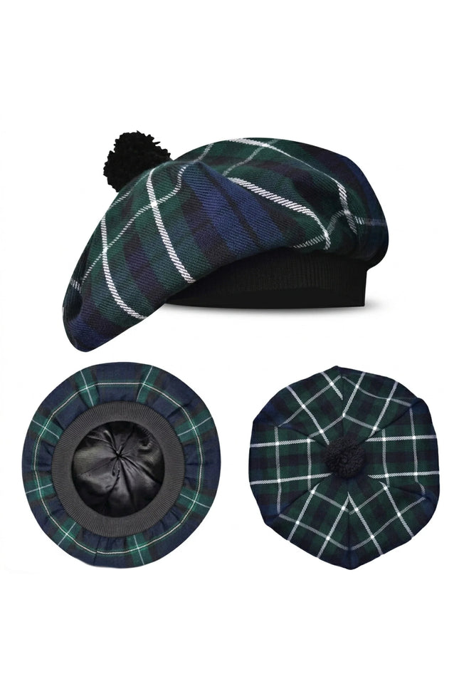 Tam O'Shanter Hat with Pompom | Graham Modern Tartan
