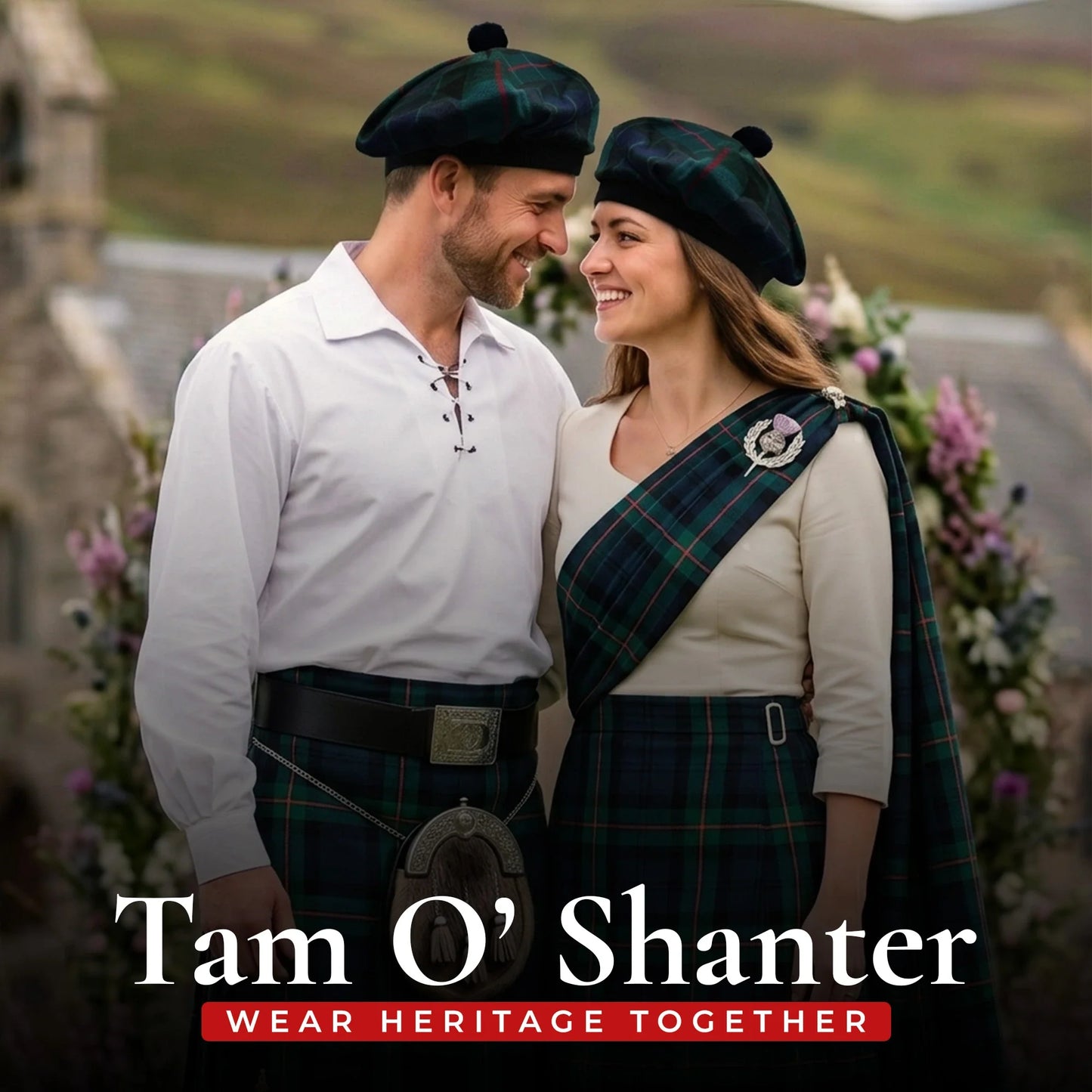 Tam O'Shanter Hat with Pompom | Gunn Modern Tartan