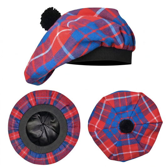 Tam O'Shanter Hat with Pompom | Hamilton Red Tartan