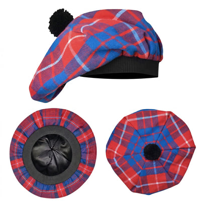 Tam O'Shanter Hat with Pompom | Hamilton Red Tartan