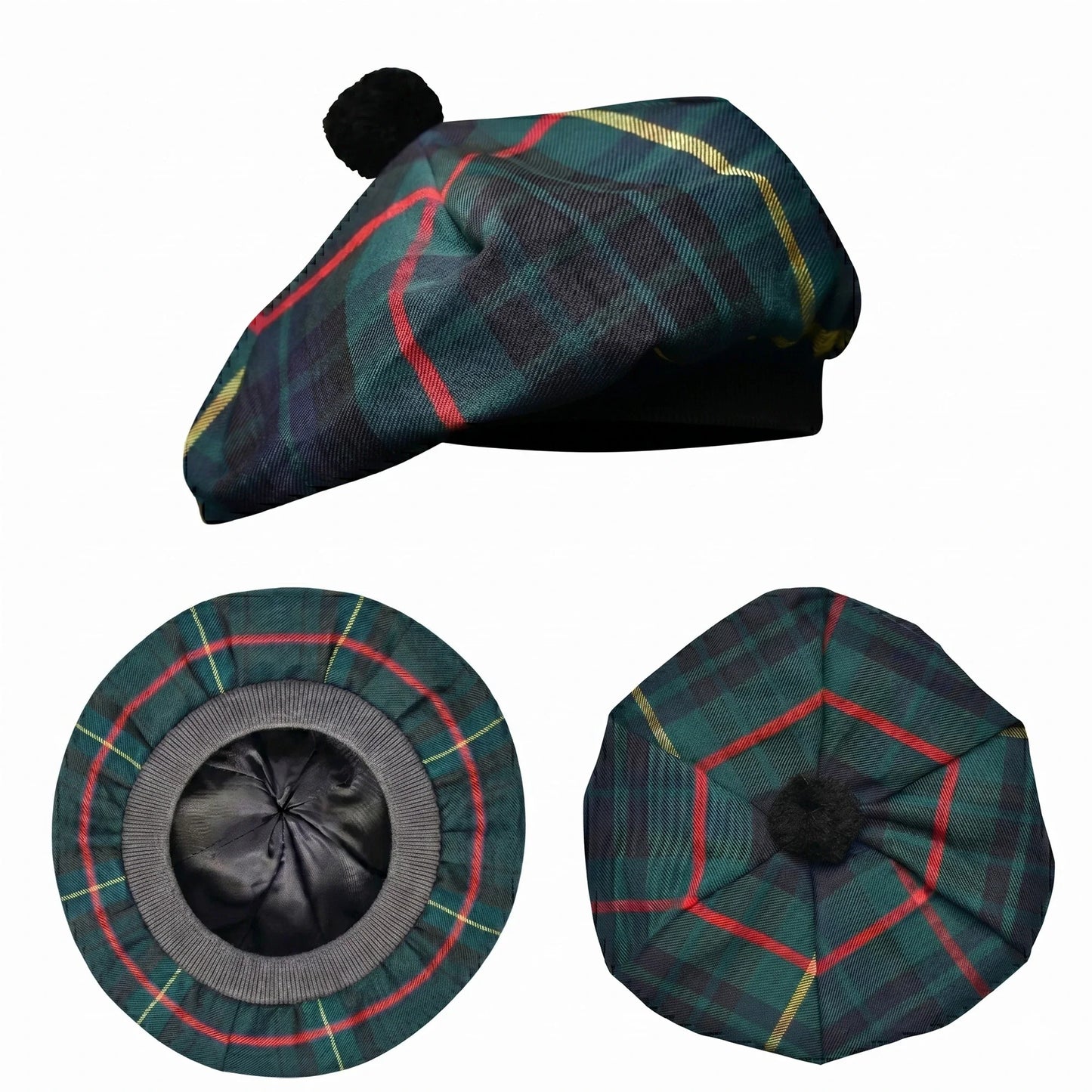 Tam O'Shanter Hat with Pompom | Hunting Stewart Tartan