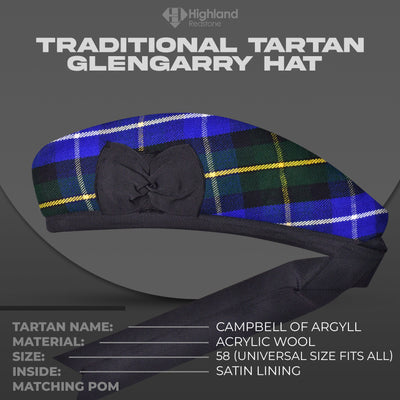 Campbell of Argyll Glengarry Hat - Highland Redstone