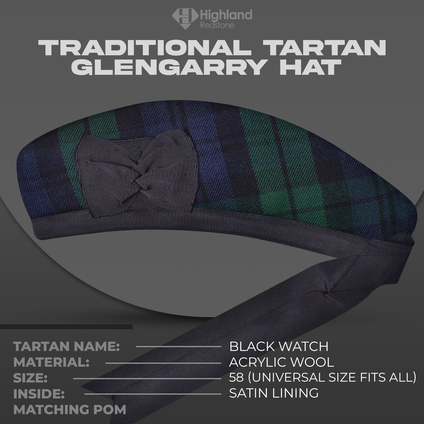 Glengarry Hat | Black Watch