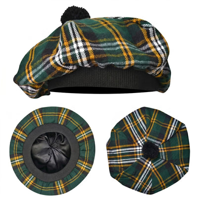 Tam O'Shanter Hat with Pompom | Irish Heritage Tartan