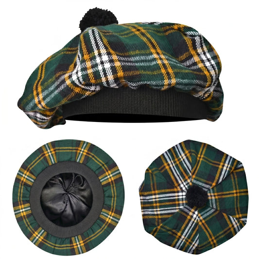 Tam O'Shanter Hat with Pompom | Irish Heritage Tartan