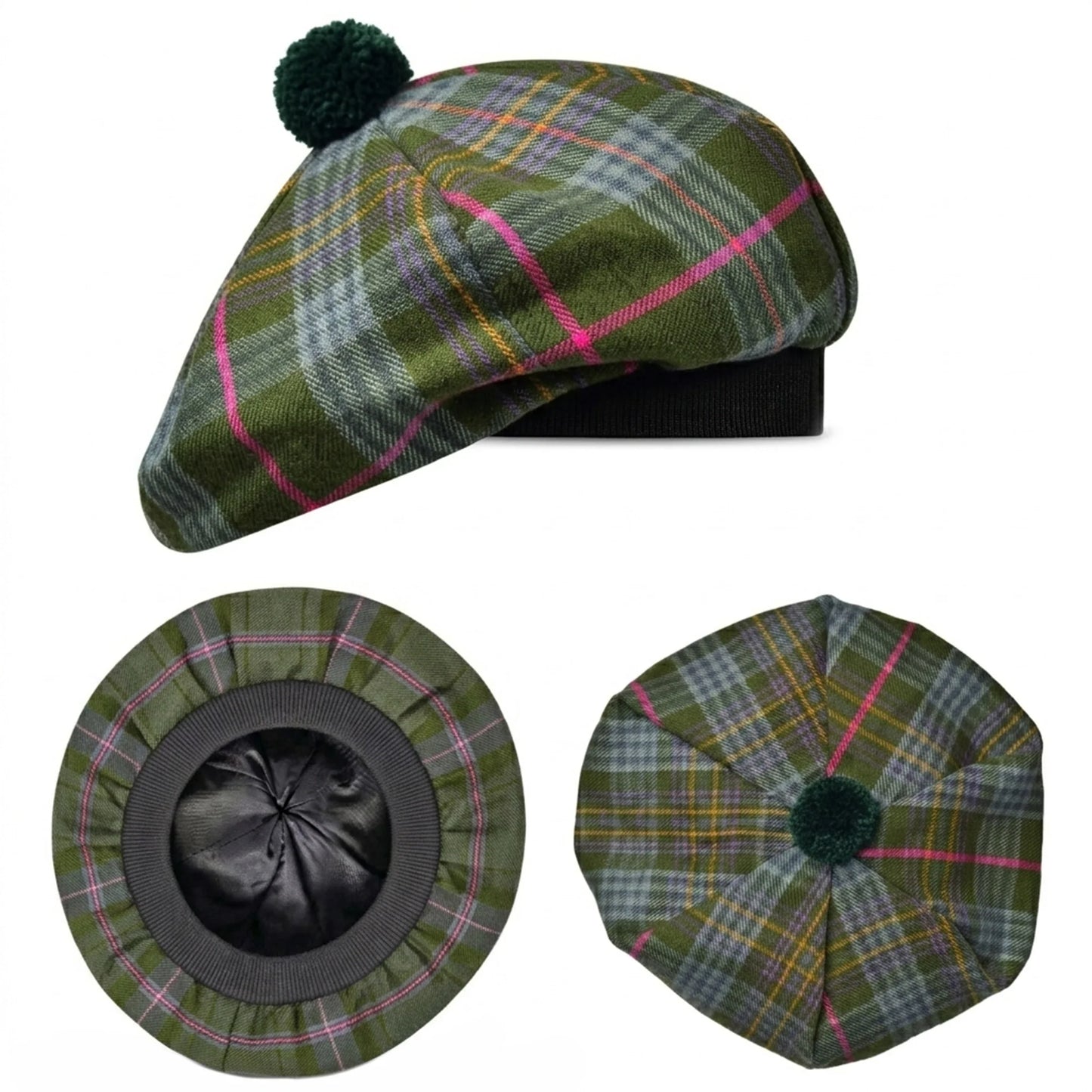 Tam O'Shanter Hat with Pompom | Kennedy Weathered Tartan