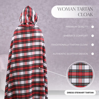 Women Tartan Cloak - Dress Stewart