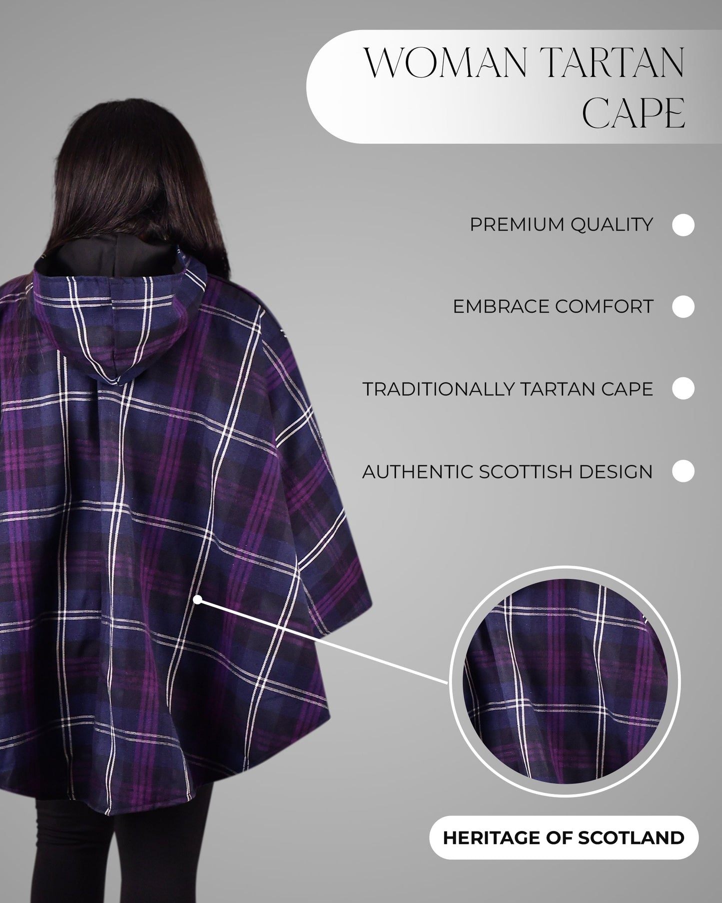 Women Tartan Cape - Heritage of Scotland