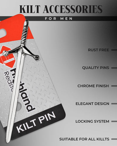 Scottish Kilt Pin for men | Pewter Chrome