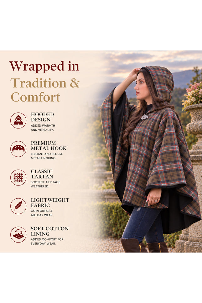 Women Tartan Cape - Scottish Heritage Weathered