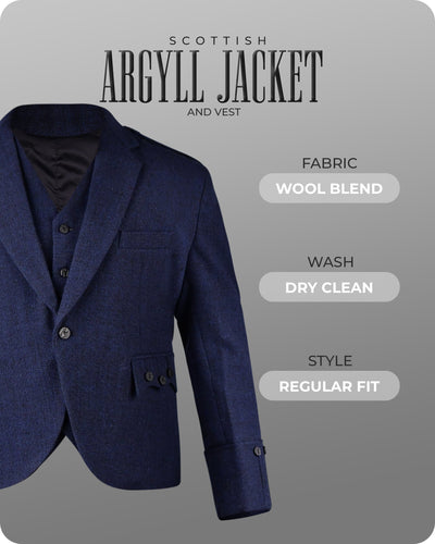 Blue Argyll Jacket & Vest