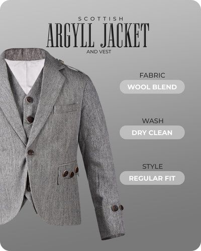 Grey Argyll Jacket & Vest