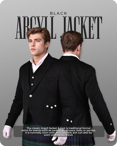 Black Argyll Jacket & Vest