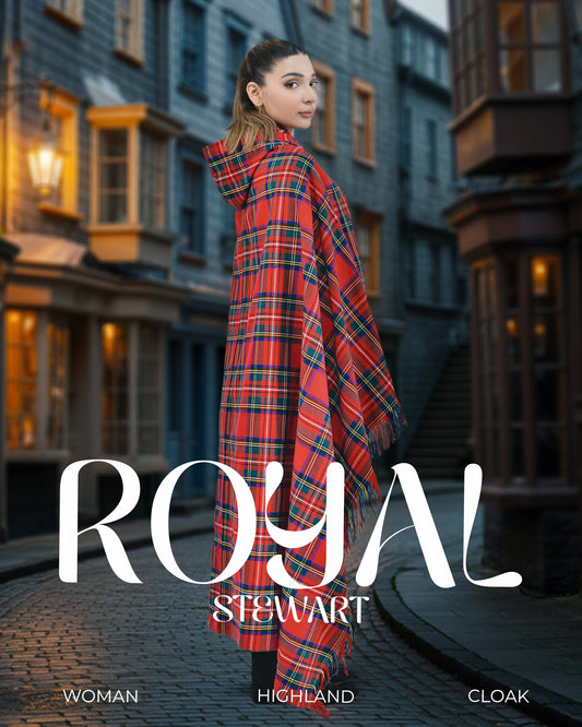 Women Tartan Cloak - Royal Stewart