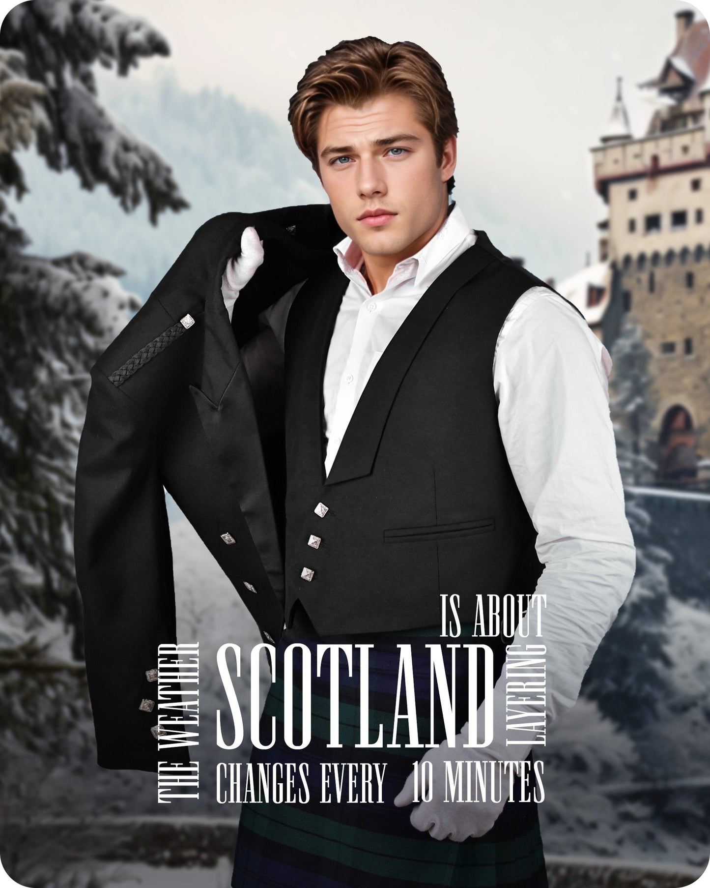 Black Prince Charlie Vest