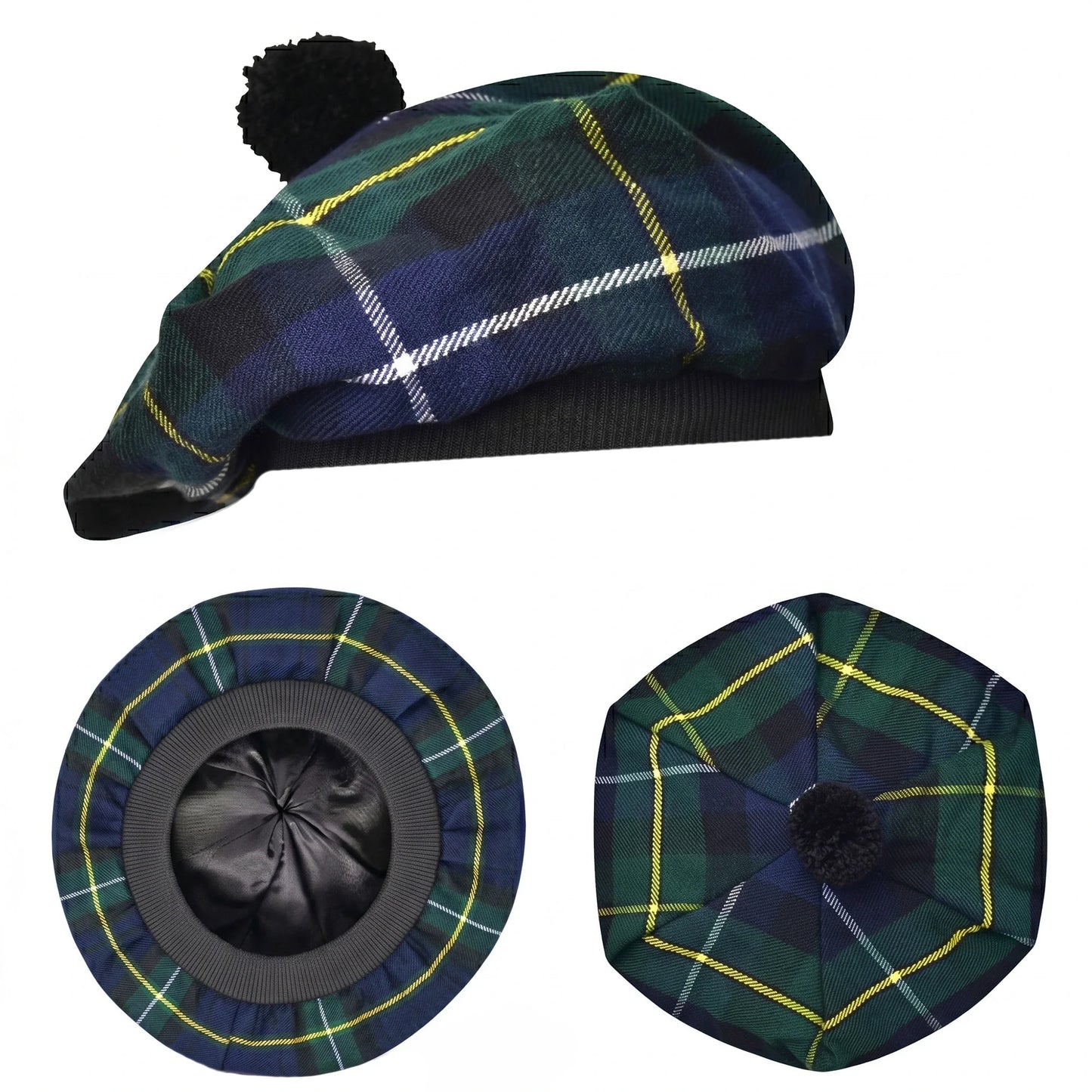 Tam O'Shanter Hat with Pompom | Macneil Modern Tartan