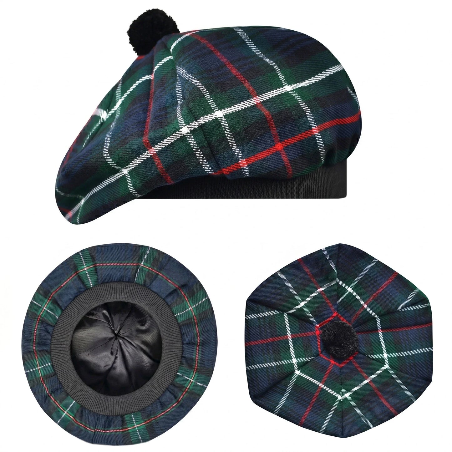 Tam O'Shanter Hat with Pompom | MacKenzie Tartan